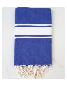Fouta Plate bleu indigo