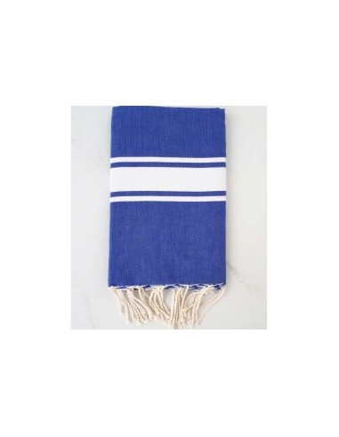 Fouta Plate bleu indigo